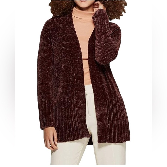 A New Day Brown Open Front Cardigan Ribbed Hem and Cuffs Super Soft Women’s XS. - Picture 1 of 9